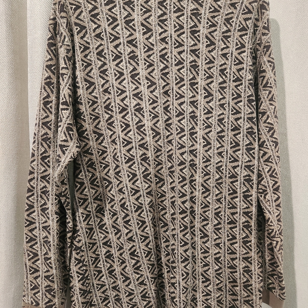 Greg Norman Vintage Golf Polo Long Sleeve Geometric SZ XL